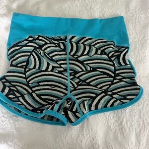 Free people multicolored spandex shorts size m/l